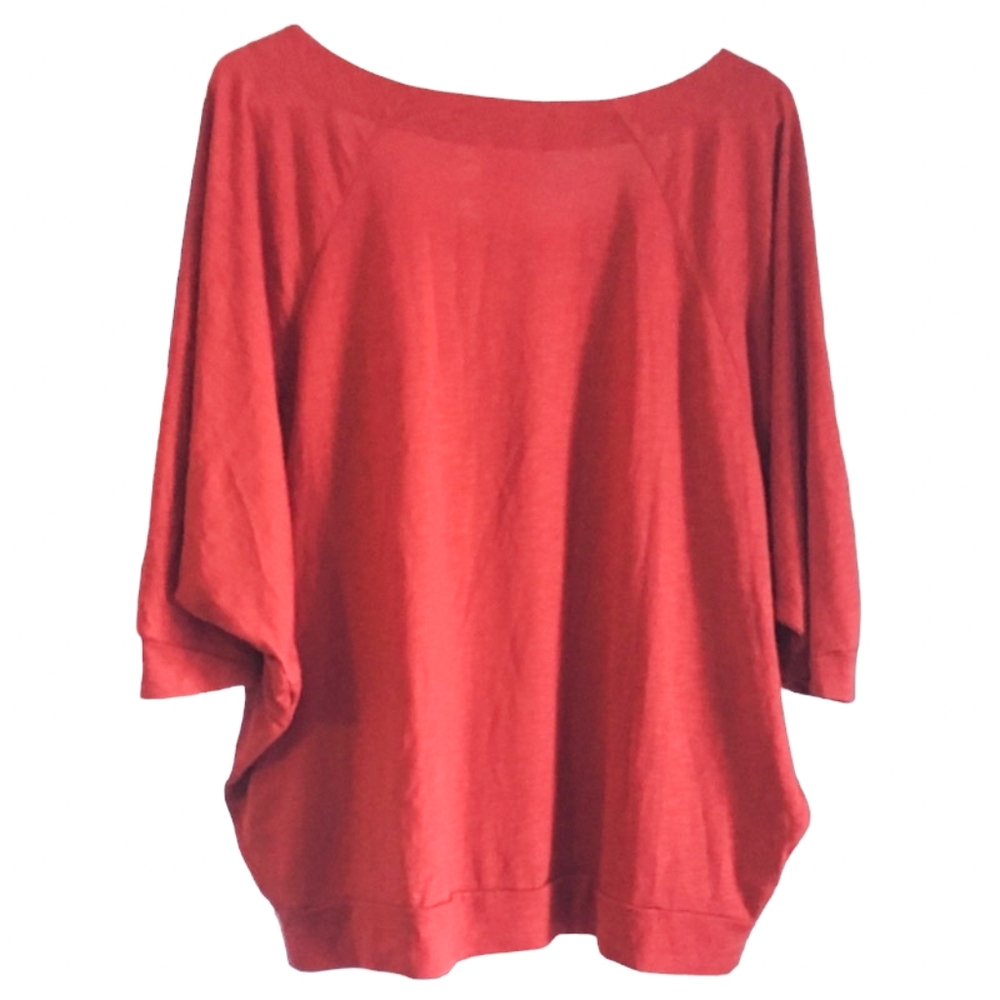 LOFT Red Doolman Sleeve Blouse Size XL